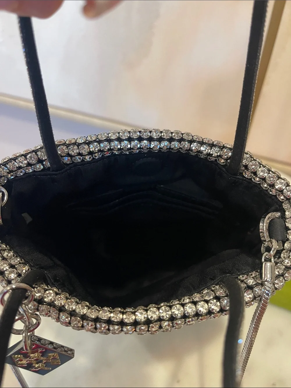 NWOT Tory Burch Night Owl Crystal-Embellished Mini Bag